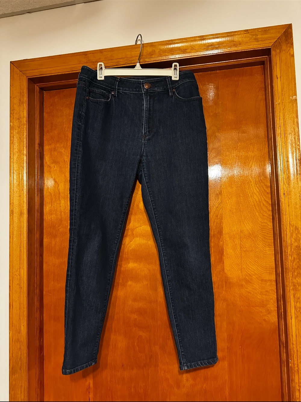 Loft curvy high waist skinny ankle jeans.
